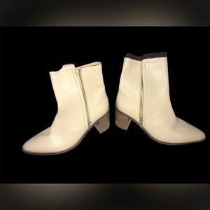 Cream Ankle Boots